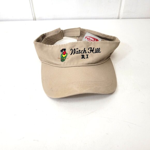 Watch Hill RI Embroidered Khaki Visor By Falcon Headwear - Picture 9 of 9